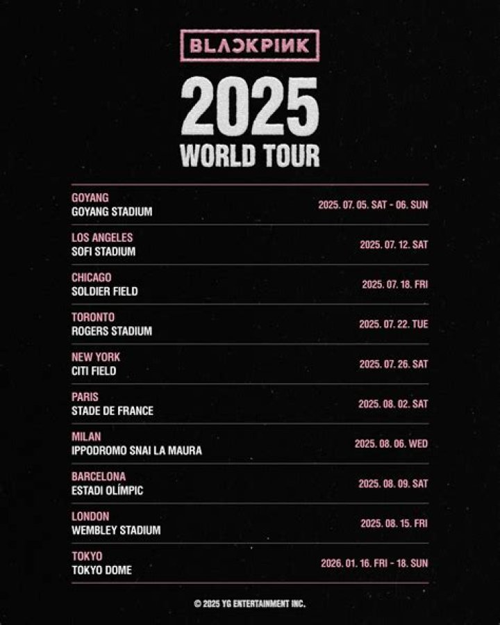 BLACKPINK are bringing the 'IN YOUR AREA' tour to the West