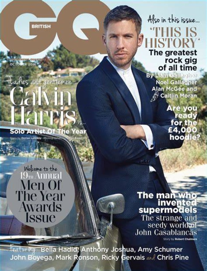 Calvin Harris Covers British GQ - Talks Taylor Swift Slipt 1