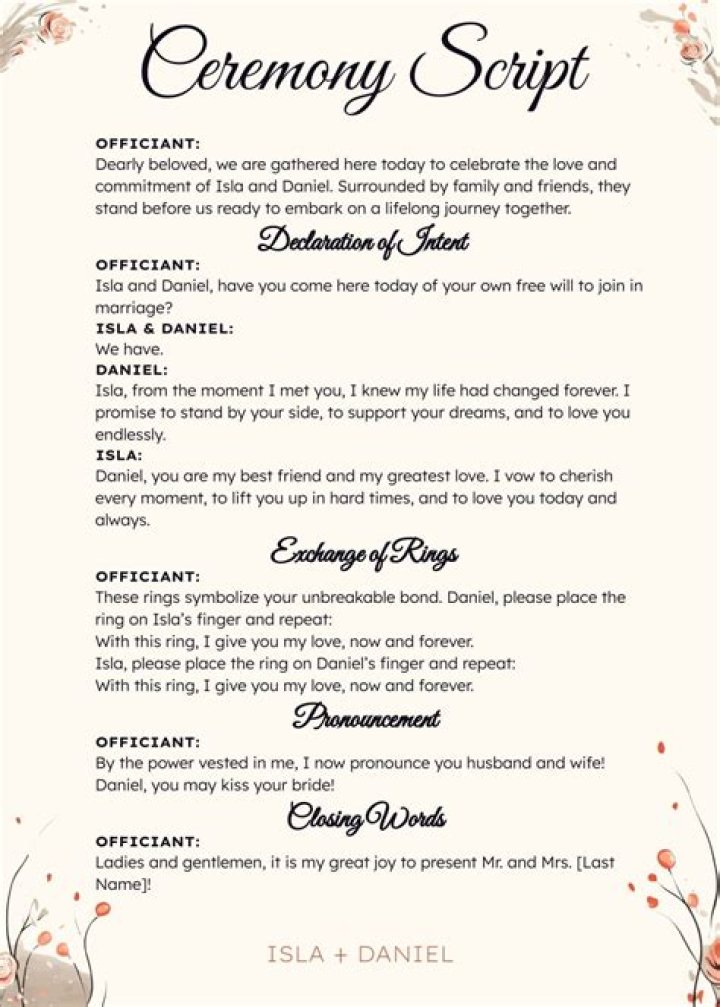 Celebrity Wedding Ceremony Scripts To Inspire Your Big Day