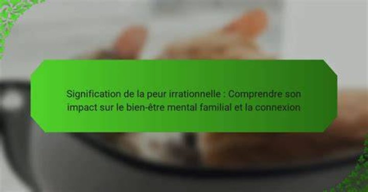 Impact sur la famille et la communauté