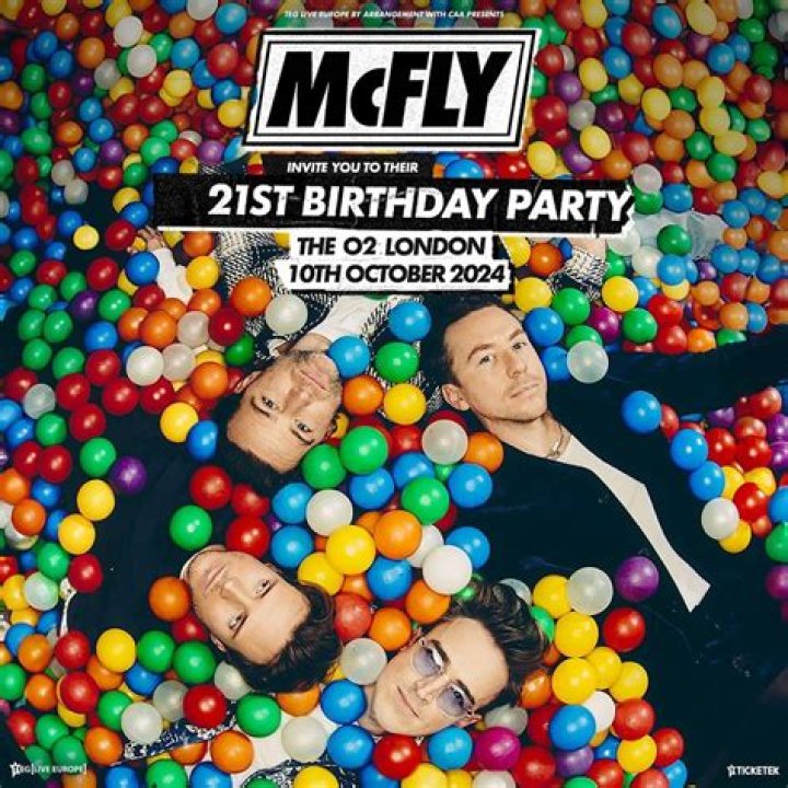 McFly planning 21st Birthday Party at The O2