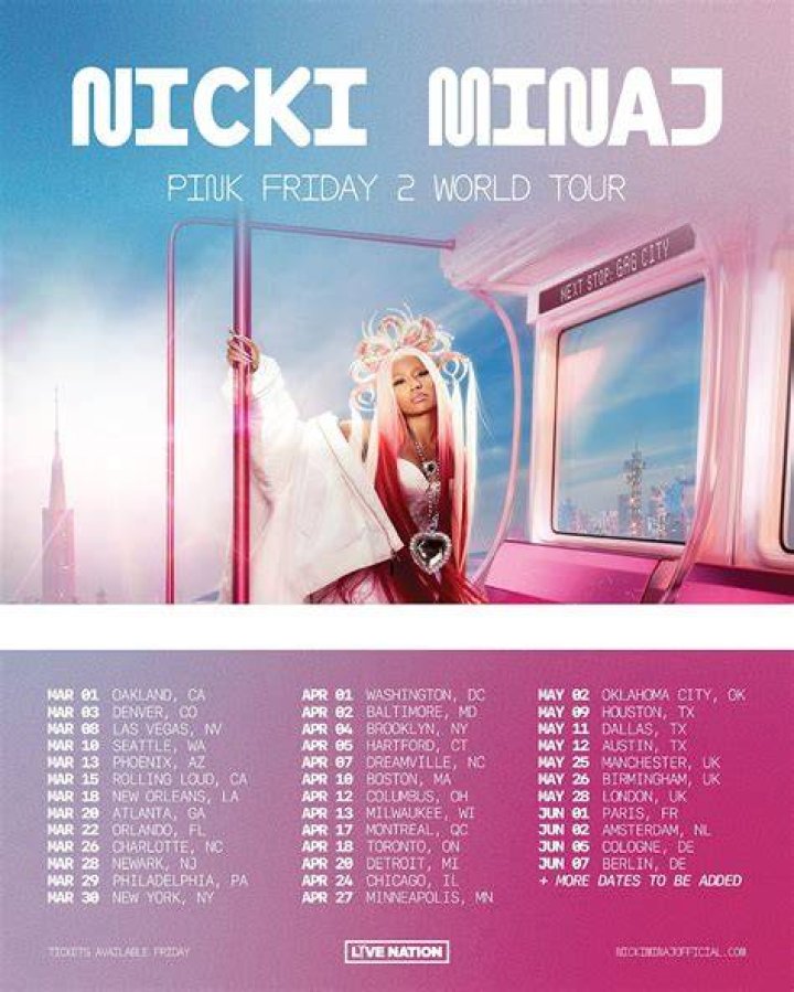 Nicki Minaj Announces Dates for Pink Friday 2 World Tour