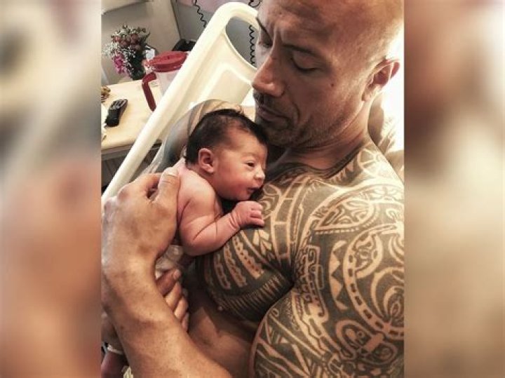 The Rock shares first picture of baby daughter